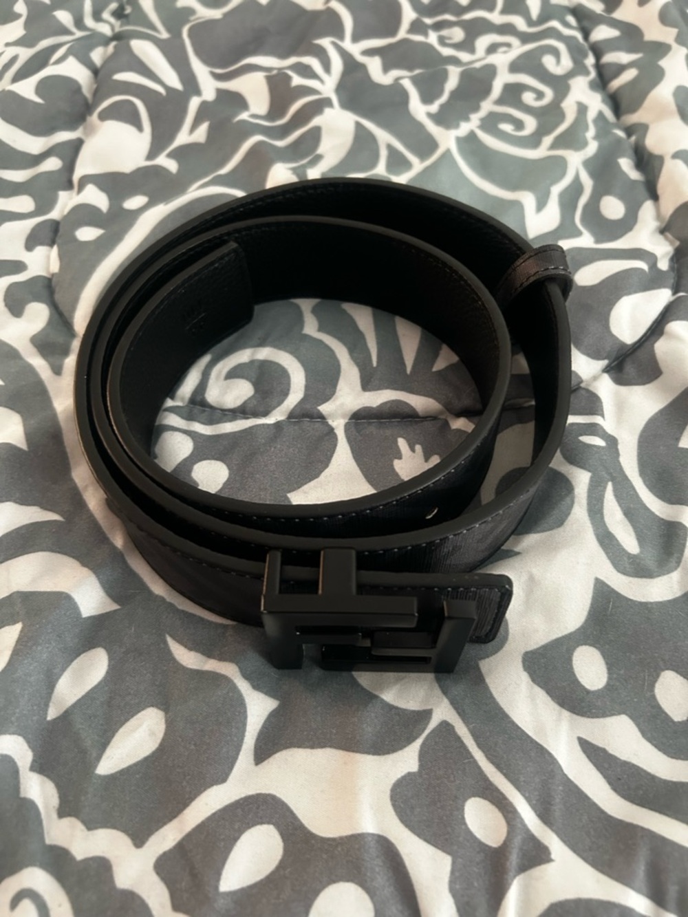 Men's Black FF Belt with Matte Black Buckle